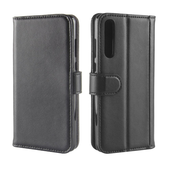 Flipové pouzdro Split Leather Wallet pro Huawei P20 Pro, Split Leather Wallet, černé