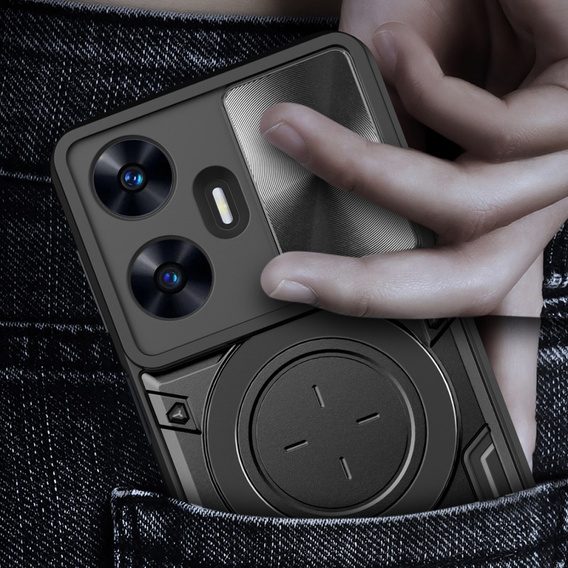 Pancéřové pouzdro pro Realme C55, CamShield Slide, černé