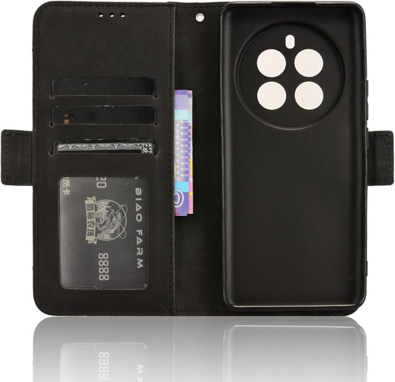 Klopové pouzdro pro Realme 12+ Plus 5G, Card Slot, černé