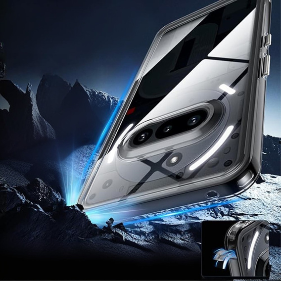 Pouzdro pro Nothing Phone 3a, Fusion Hybrid, průhledné