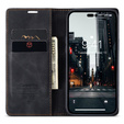 Pouzdro CASEME pro iPhone 14 Pro, Leather Wallet Case, černé