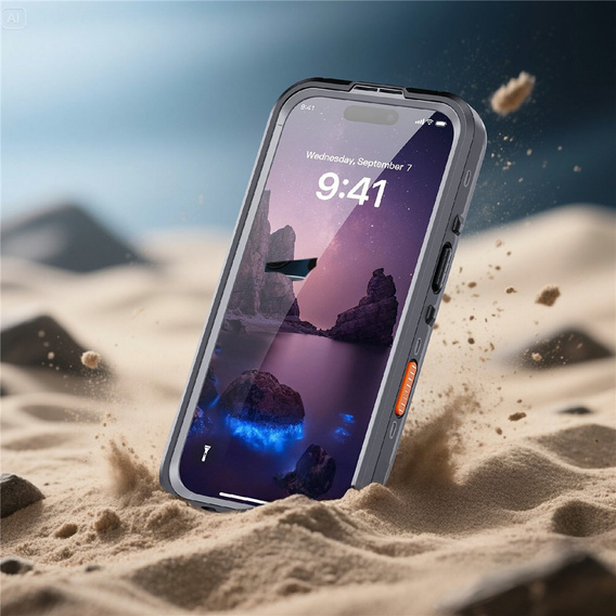 Pouzdro pro iPhone 17, vodotěsné IP68, SHELLBOX MagSafe, černé