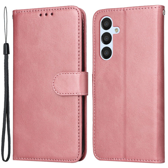 Klopové pouzdro pro Samsung Galaxy A34 5G, Leather Wallet, růžové rose gold