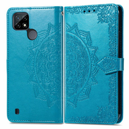 Klopové pouzdro pro Realme C21Y / C25Y, Mandala, modré