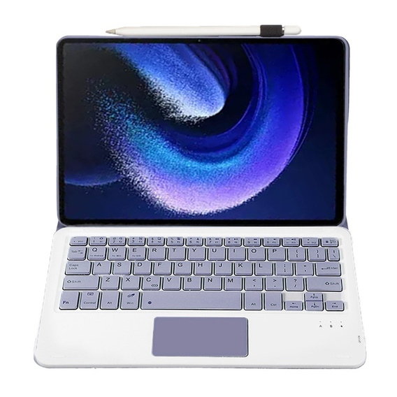 Pouzdro + klávesnice Xiaomi Pad 6 / 6 Pro, Touchpad, fialové