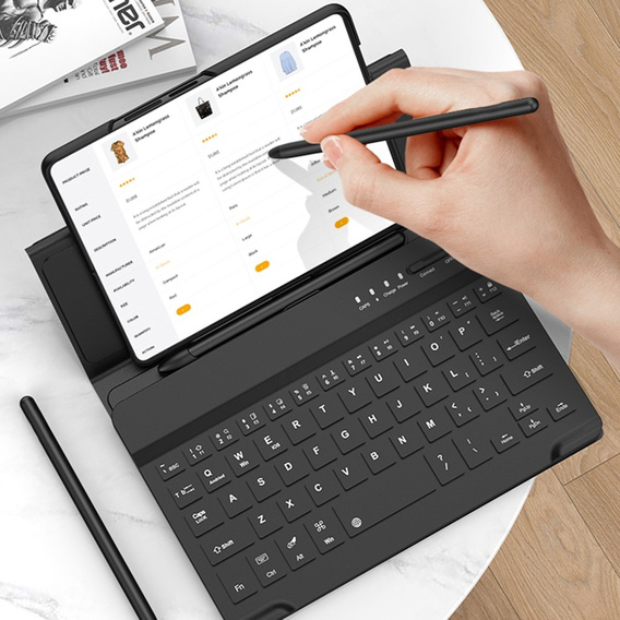 Pouzdro + klávesnice Samsung Galaxy Z Fold4 5G, Carbon Fiber, černé