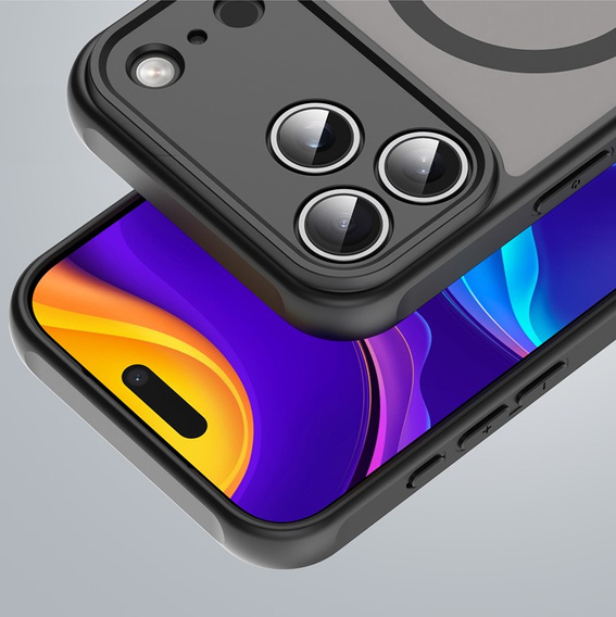 Matné pouzdro pro iPhone 17 Pro Max, pro MagSafe, s ochranou fotoaparátu, černé