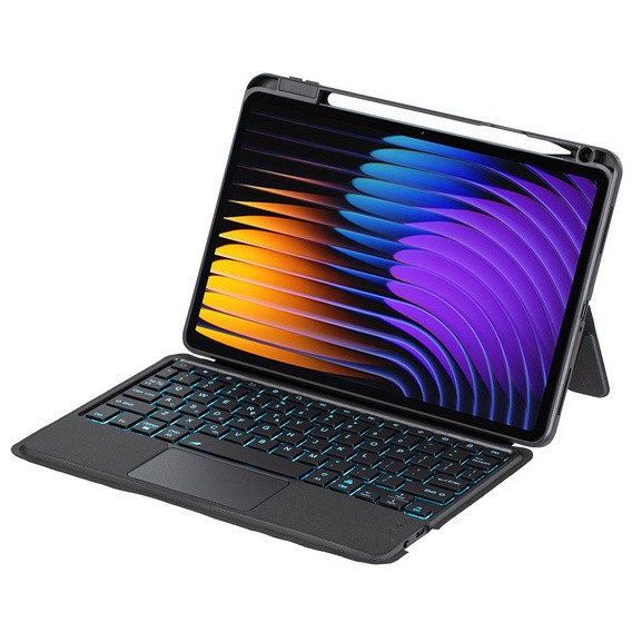 Pouzdro s klávesnicí pro Xiaomi Pad 7 / 7 Pro, klávesnice Touchpad, černé