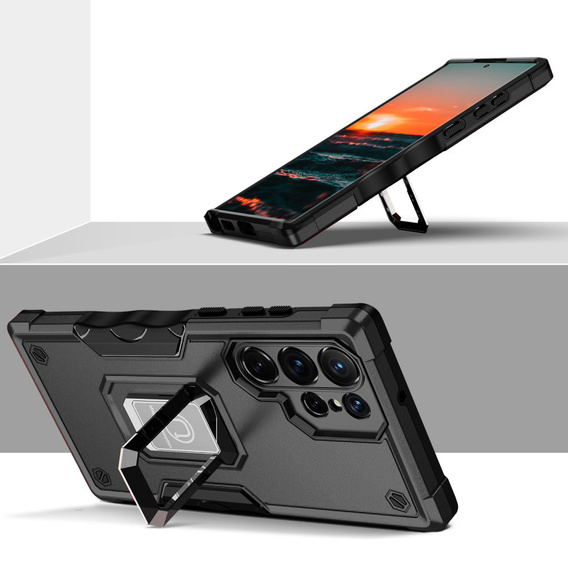 Pouzdro pro Samsung Galaxy S22 Ultra 5G, Dual-Layer Armor, černé