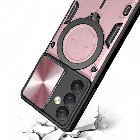 Pancéřové pouzdro pro Samsung Galaxy A54 5G, CamShield Slide, růžové rose gold