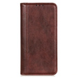 Pouzdro pro Samsung Galaxy A26, Wallet Litchi Leather, hnědé