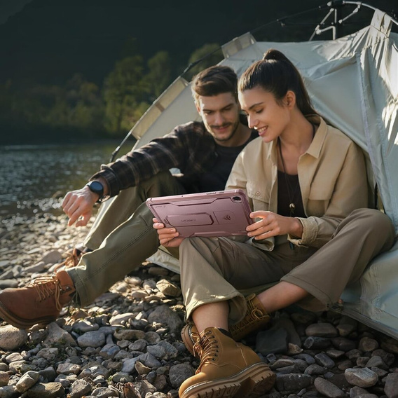 Pancéřové pouzdro pro Galaxy Tab A9+ Plus, Dexnor Full Body, růžové