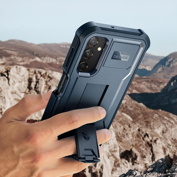 Pancéřové pouzdro pro Samsung Galaxy A25 5G, Dexnor Full Body (Two Frames), námořnicky modré