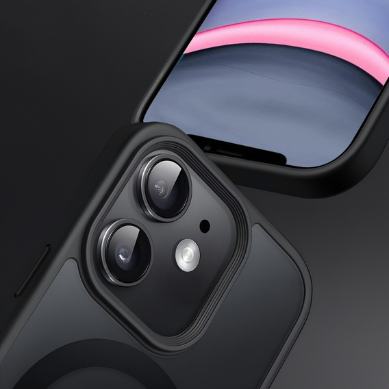 Pouzdro pro iPhone 11, pro MagSafe, ERBORD Matt Case, černý + sklo na displej
