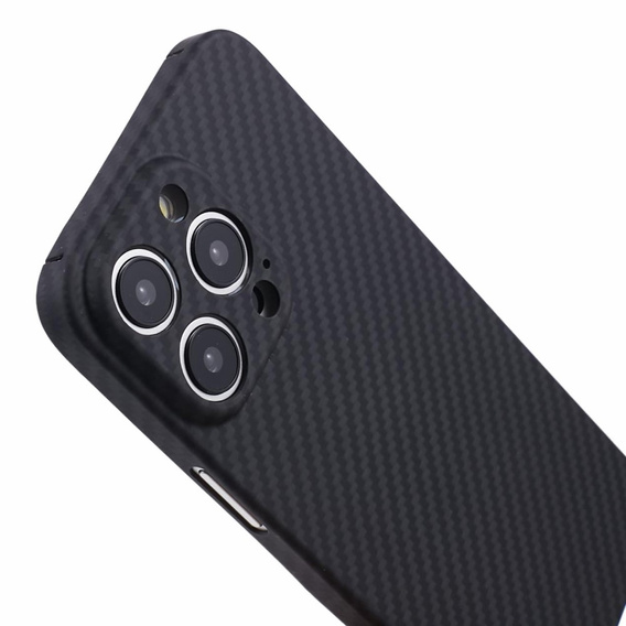 Pouzdro pro iPhone 15 Pro Max, Aramid Fiber Cover, černé