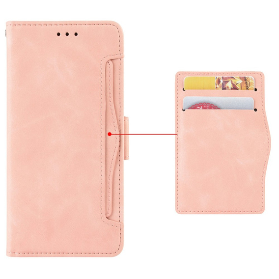 Klopové pouzdro pro Oppo Reno 13F / Oppo Reno 13FS, Card Slot, růžové