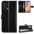 Klopové pouzdro pro Motorola Moto G85, Crazy Horse Wallet, černé