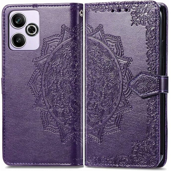 Klopové pouzdro pro Xiaomi Redmi 13, Mandala, fialové