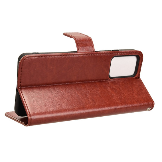 Klopové pouzdro pro Motorola Moto G24 / G24 Power / G04, Crazy Horse Wallet, hnědé