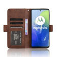 Klopové pouzdro pro Motorola Moto E14, Card Slot, hnědé