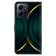 Klopové pouzdro pro Xiaomi Redmi Note 12 4G, Wallet, zelené / zlaté