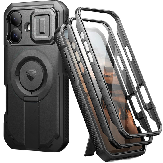 Pancéřové pouzdro Dexnor se stojánkem a spouští fotoaparátu, pro MagSafe pro iPhone 17