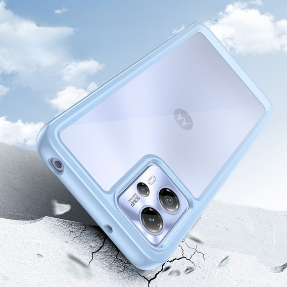 Pouzdro pro Motorola Moto G13 / G23, Fusion Hybrid, transparentní / modré