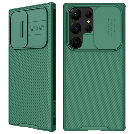 Pouzdro pro Samsung Galaxy S23 Ultra, obrněné Nillkin, CamShield Pro, zelené