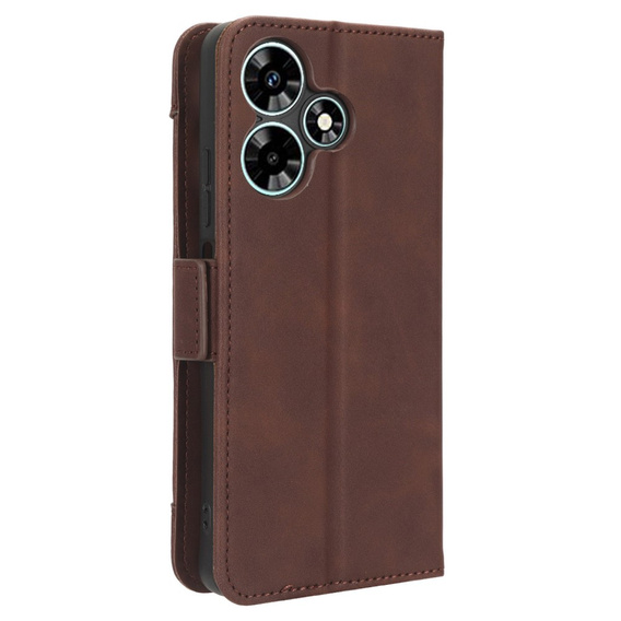 Klopové pouzdro pro Infinix Hot 30, Card Slot, hnědé
