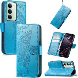 Klopové pouzdro pro Xiaomi Redmi 15 5G / 4G, Butterfly, modré