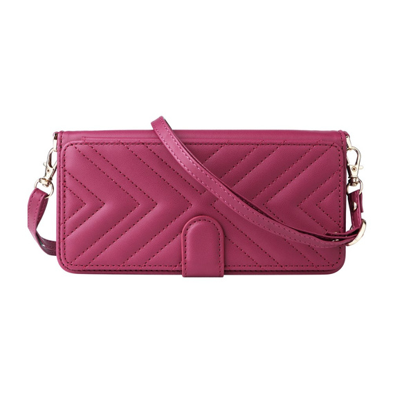 Flipové pouzdro pro Xiaomi Poco F7 Pro, Crossbody Leather Wallet, kaštanové