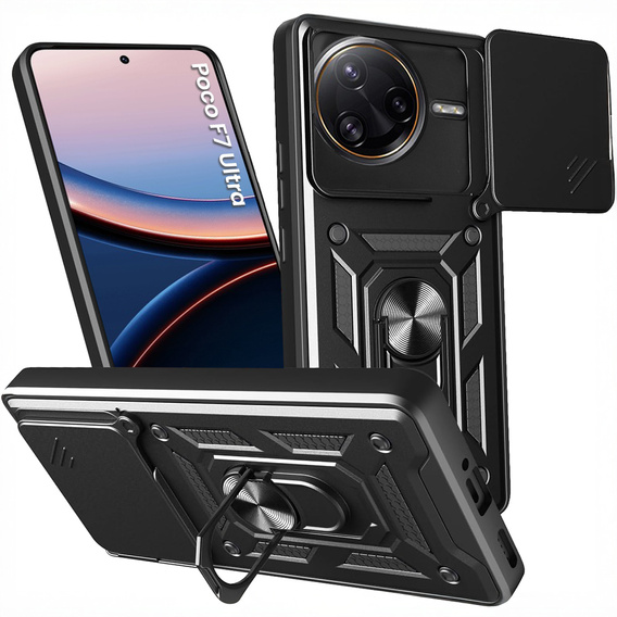 Pouzdro pro Xiaomi Poco F7 Ultra, CamShield Slide, černé