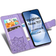 Klopové pouzdro pro Realme Note 70T 4G, Butterfly, fialové
