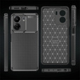 Pouzdro pro Xiaomi Redmi 13C / Poco C65, Carbon Gel, černé