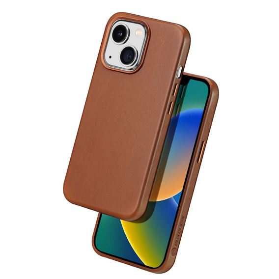 Pouzdro pro iPhone 14, Dux Ducis Max Naples, hnědé