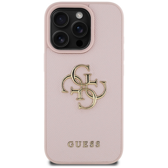 Pouzdro GUESS Grained Big 4G and Classic Logo pro iPhone 16 Pro