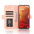 Klopové pouzdro pro Motorola Moto G15 / Motorola Moto G15 Power, Card Slot, růžové