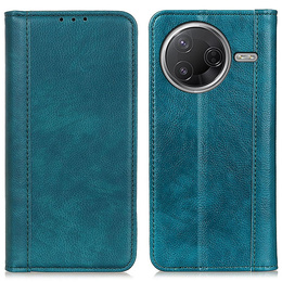 Flipové pouzdro pro Xiaomi Poco F7 Pro / F7 Ultra, Split Leather, zelené