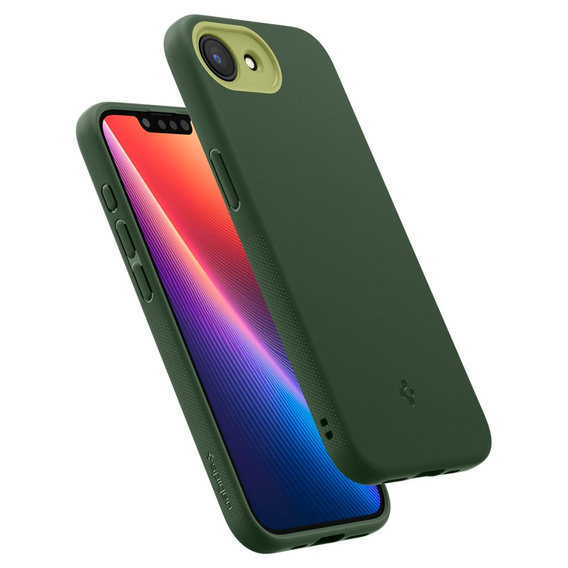 Spigen pouzdro pro iPhone 16E, Nano Pop MagSafe, zelené + tvrzené sklo 9H