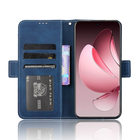 Klopové pouzdro pro Oppo Reno 13 Pro, Card Slot, námořnicky modré
