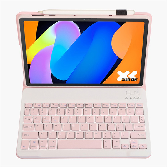 Pouzdro s klávesnicí Bluetooth pro Lenovo Idea Tab 11" 2025 TB336FU TB336ZU, růžové