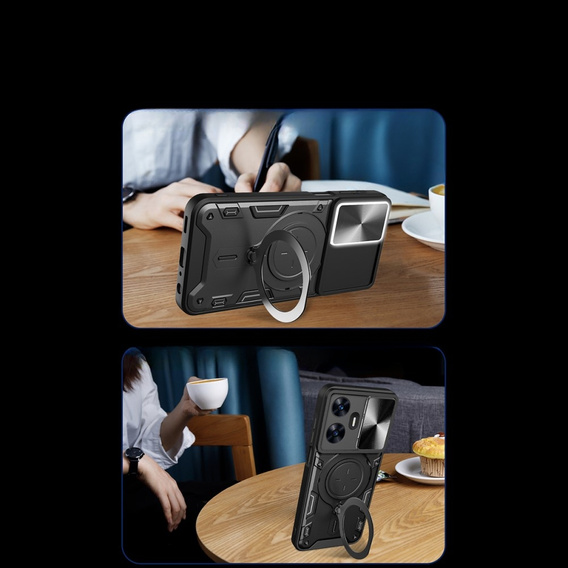 Pancéřové pouzdro pro Realme C55, CamShield Slide, černé