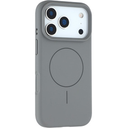 Silikonové pouzdro pro iPhone 17 Pro, pro MagSafe, proti nárazu, šedé