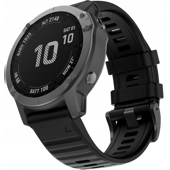 Silikonový řemínek QuickFit pro Garmin Fenix 26mm, černý