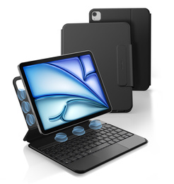 Pouzdro s klávesnicí pro iPad Air 11" 2025/2024 (7/6 gen.) / Air 10,9" 2022/2020 (5./4. generace) / Pro 11" 2022/2021/2020/2018 (4./3./2./1. generace), Dexnor Magnetic Keyboard Touchpad