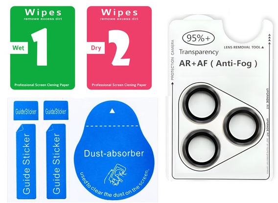 Sklo na fotoaparát ERBORD OPTIK Pro pro iPhone 17 Pro / 17 Pro Max, černé