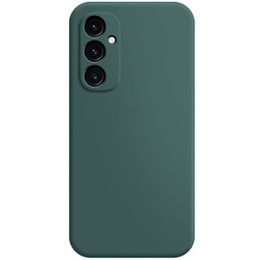 Pouzdro pro Samsung Galaxy A25 5G, Silicone Lite, tmavě zelené + 9H sklo