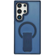 Pouzdro pro Samsung Galaxy S25 Ultra, Kickstand Matt Case, pro MagSafe, modré + sklo na displej