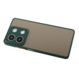 Silikonové pouzdro pro Xiaomi Redmi Note 13 5G, s ochranou fotoaparátu, transparentní / zelené + Tvrzené sklo 9H