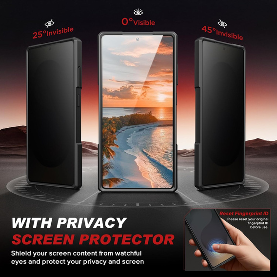Pouzdro pro Samsung Galaxy S25 Ultra, Tongate MECH MagSafe Series, černé + Tvrzené sklo 9H